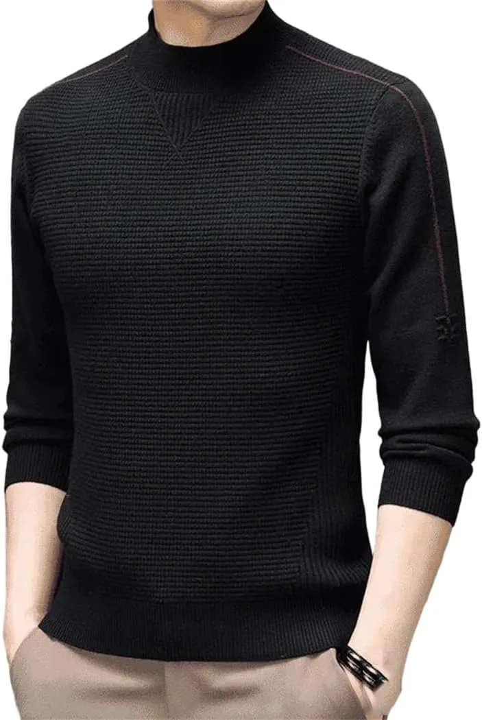 Мужской осенне-зимний свитер с высоким воротником
Мужской осенне-зимний свитер с высоким воротником