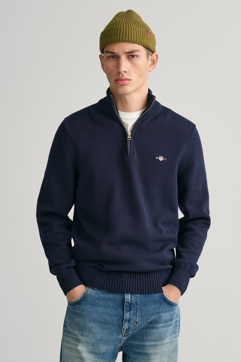 Хлопковый свитер на короткой молнии Gant Casual GANT, синий
Хлопковый свитер на короткой молнии Gant Casual GANT, синий