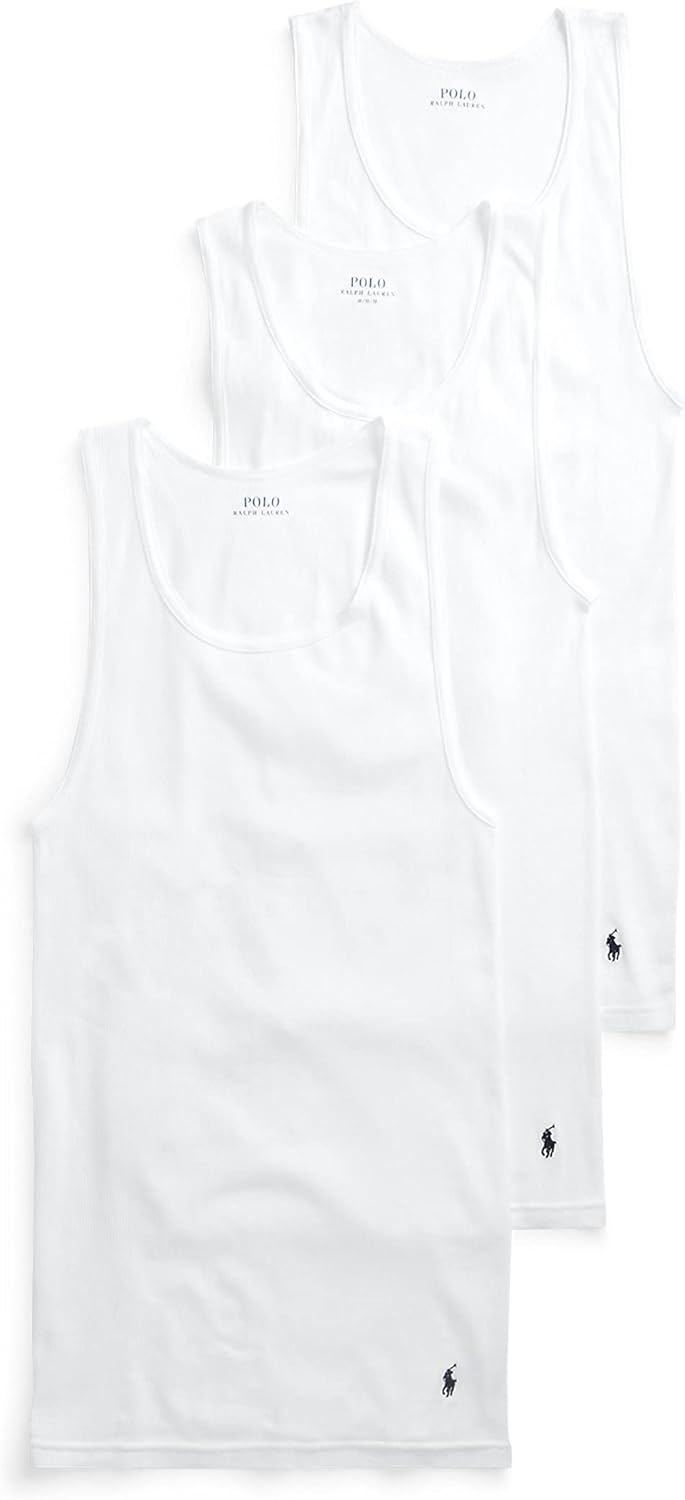 Мужские хлопковые майки-топы POLO RALPH LAUREN классического кроя (3 шт.), White/Navy - 3 Pack
Мужские хлопковые майки-топы POLO RALPH LAUREN классического кроя (3 шт.), White/Navy - 3 Pack