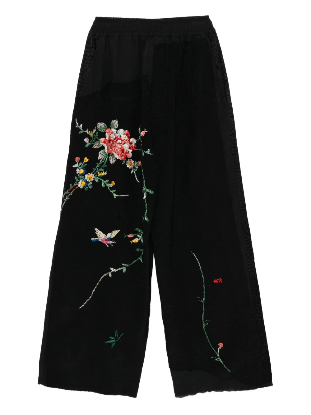 Брюки с цветочным принтом By Walid, черный 
Брюки с цветочным принтом By Walid, черный