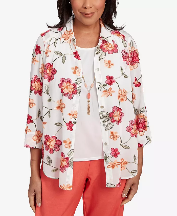 Топ Petite Catalina Island с ярким цветочным принтом, воротником и вырезом «два в одном» Alfred Dunner, мультиколор
Топ Petite Catalina Island с ярким цветочным принтом, воротником и вырезом «два в одном» Alfred Dunner, мультиколор
