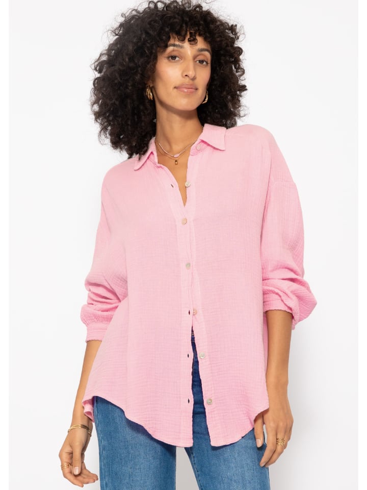 SASSYCLASSY Укороченная муслиновая блузка-рубашка ультра-оверсайз, нежно-розового цвета
SASSYCLASSY Укороченная муслиновая блузка-рубашка ультра-оверсайз, нежно-розового цвета