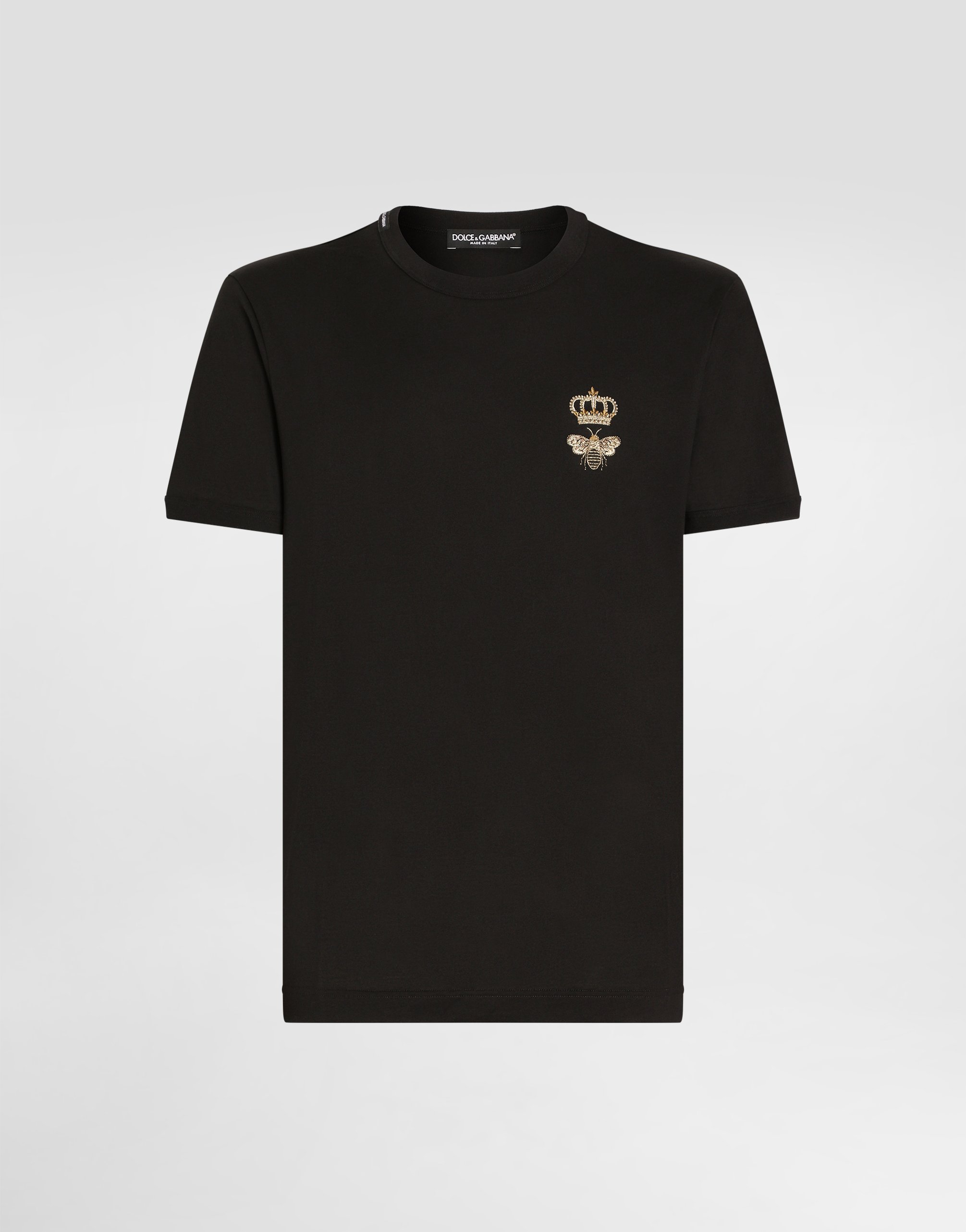 Хлопковая футболка с вышивкой Dolce & Gabbana, мультиколор
Хлопковая футболка с вышивкой Dolce & Gabbana, мультиколор