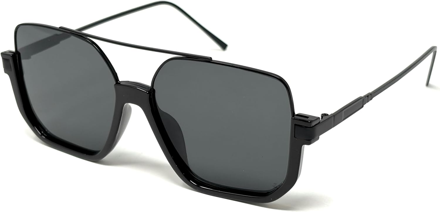 Солнцезащитные очки-авиаторы с двойной перемычкой, квадратной формы, для женщин и мужчин, ретро-очки большого размера, модные солнцезащитные очки Generic, Black, Black Tint
Солнцезащитные очки-авиаторы с двойной перемычкой, квадратной формы, для женщин и мужчин, ретро-очки большого размера, модные солнцезащитные очки Generic, Black, Black Tint