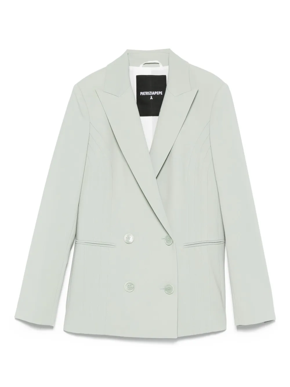 Двубортный пиджак с заостренными лацканами Patrizia Pepe, серый
Двубортный пиджак с заостренными лацканами Patrizia Pepe, серый