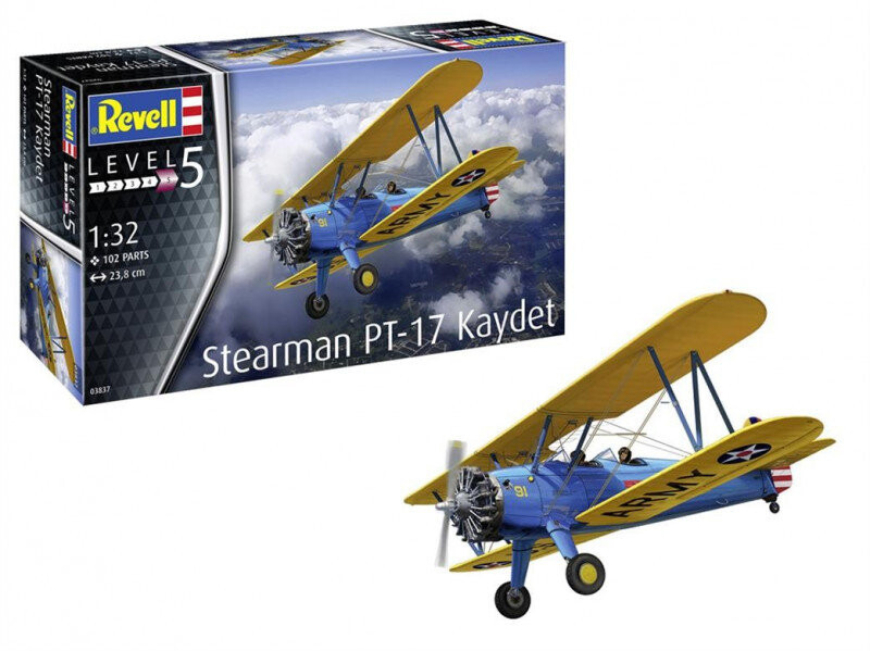 Пластиковая модель Stearman PT-17 Кайдет Revell 
Пластиковая модель Stearman PT-17 Кайдет Revell
