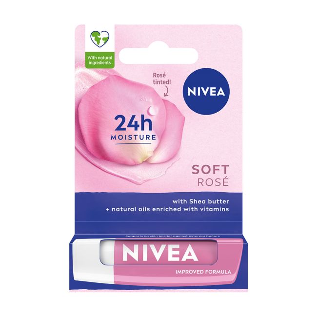 Мягкий розовый бальзам для губ Nivea, 4,8 гр
Мягкий розовый бальзам для губ Nivea, 4,8 гр