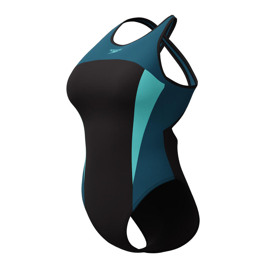 Женский слитный купальник Speedo с высоким воротом и перекрещивающимися чашечками на спине
Женский слитный купальник Speedo с высоким воротом и перекрещивающимися чашечками на спине