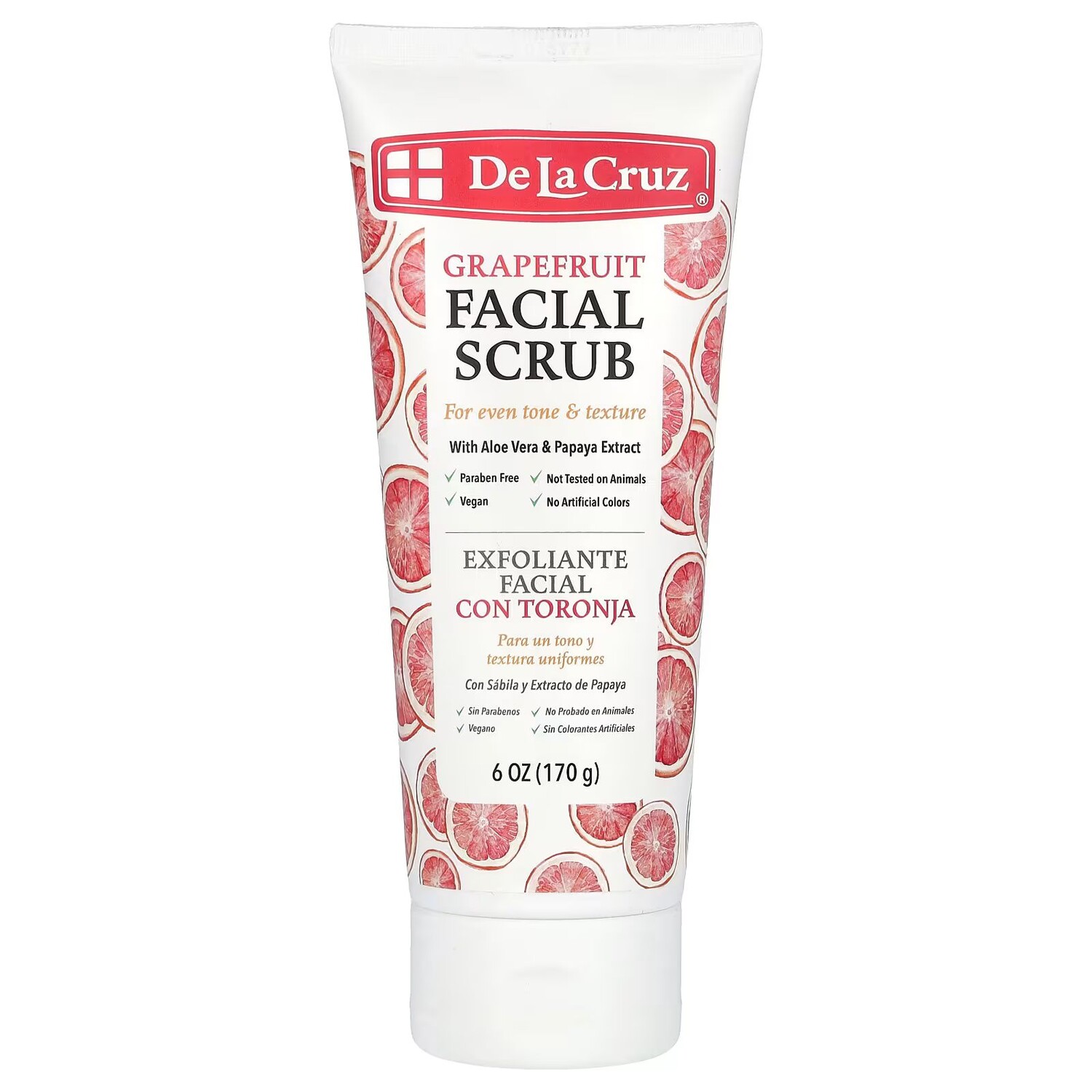 Скраб для лица, грейпфрут, 6 унций (170 г) De La Cruz
Скраб для лица, грейпфрут, 6 унций (170 г) De La Cruz