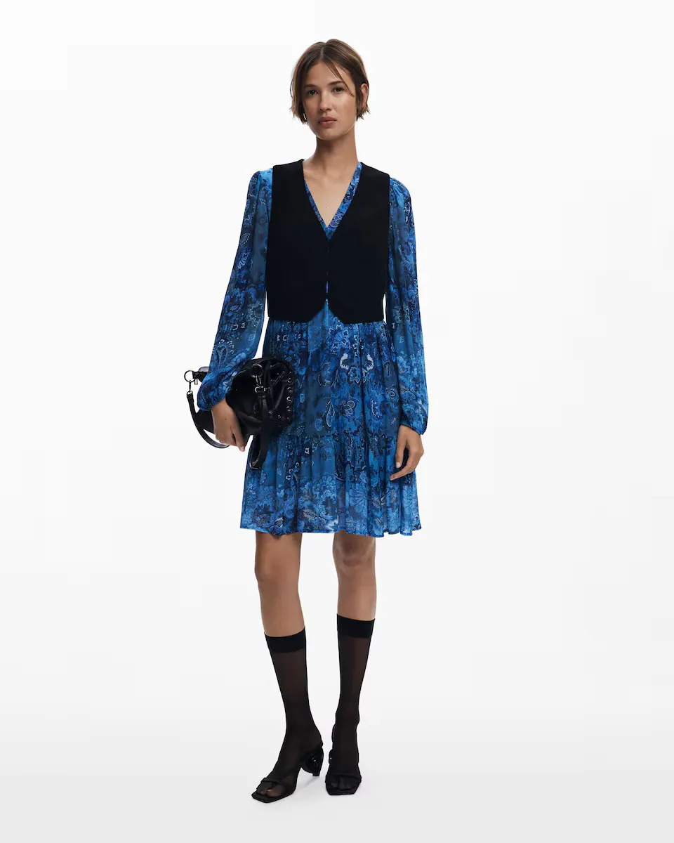 Жилет-платье 2 в 1 Desigual, синий
Жилет-платье 2 в 1 Desigual, синий