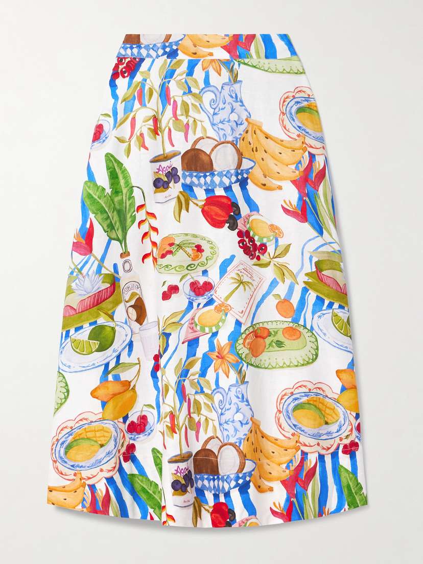 Юбка миди из льняной смеси с принтом Farm Rio, мультиколор
Юбка миди из льняной смеси с принтом Farm Rio, мультиколор