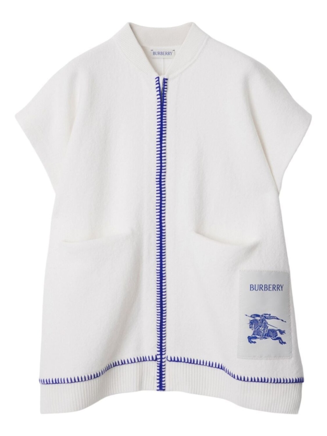 Burberry Kids куртка с короткими рукавами и нашивкой-логотипом, белый 
Burberry Kids куртка с короткими рукавами и нашивкой-логотипом, белый