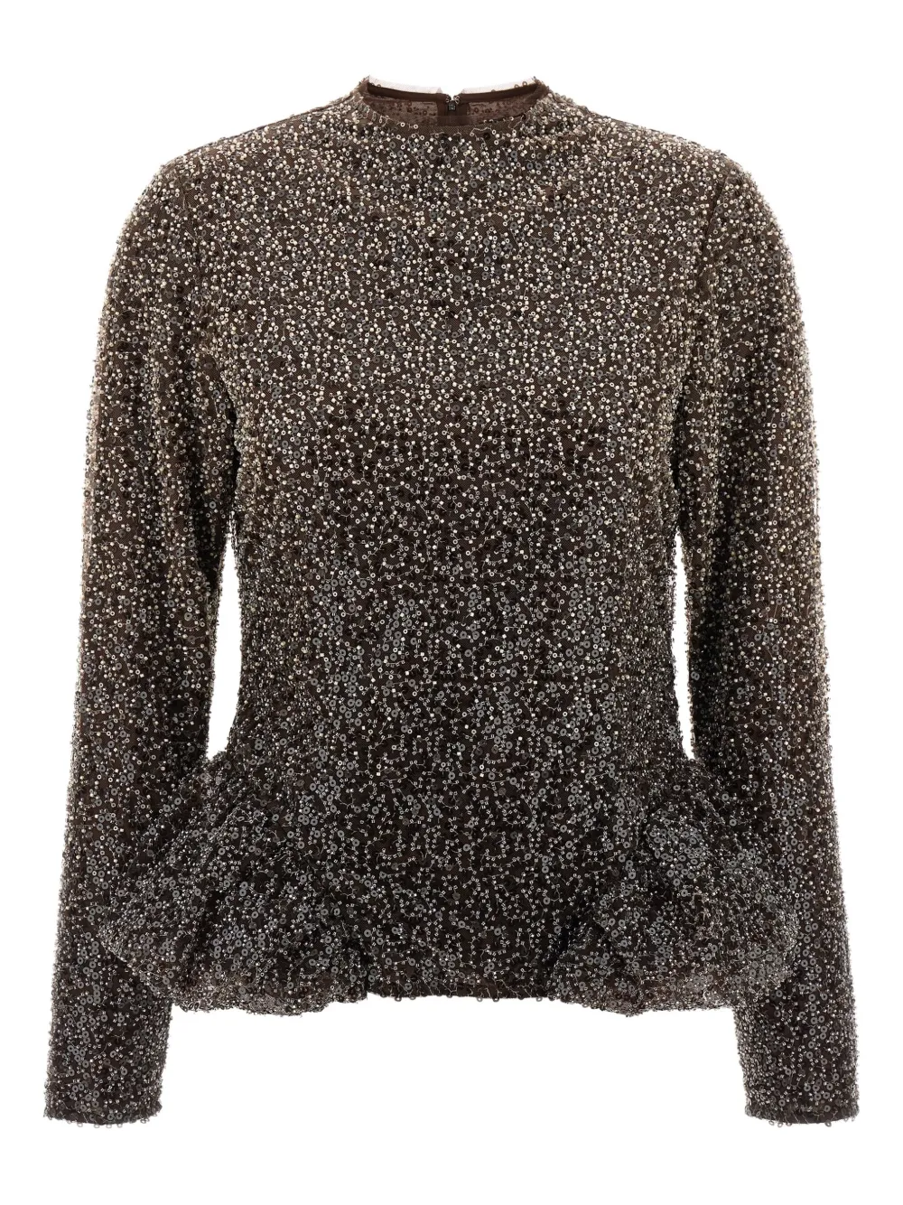 Топ с баской ROTATE BIRGER CHRISTENSEN, коричневый
Топ с баской ROTATE BIRGER CHRISTENSEN, коричневый