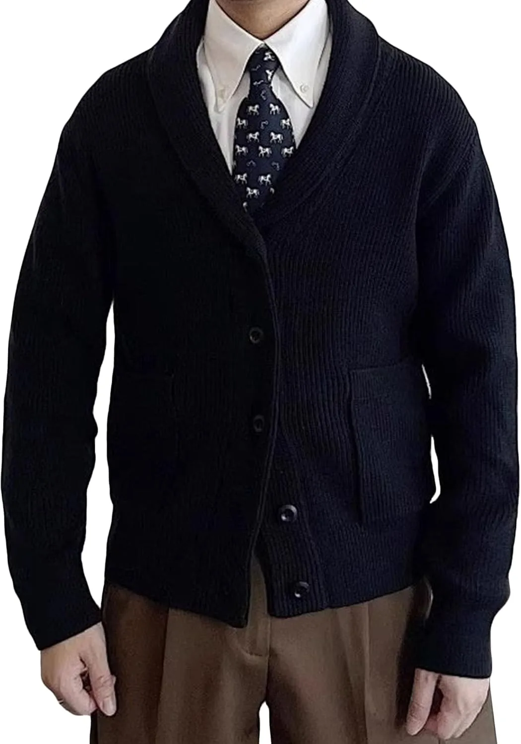 Мужской кардиган с воротником и карманом Maiyifu-GJ
Мужской кардиган с воротником и карманом Maiyifu-GJ