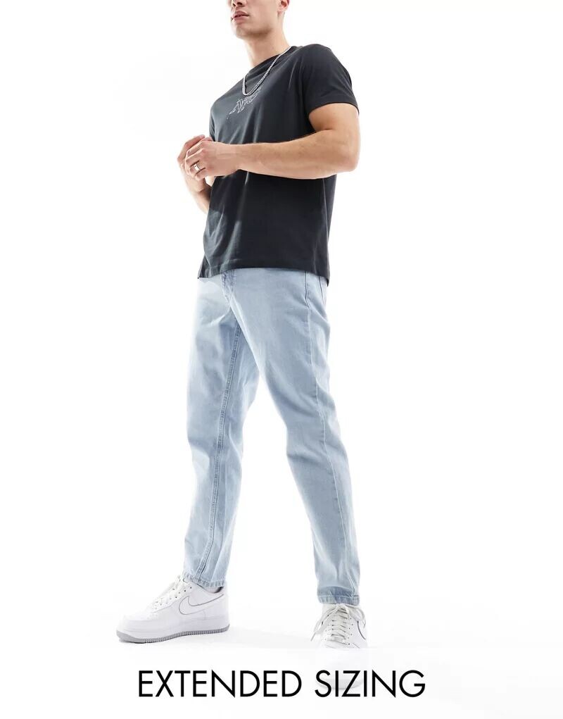 Классические жесткие джинсы голубого цвета ASOS
Классические жесткие джинсы голубого цвета ASOS