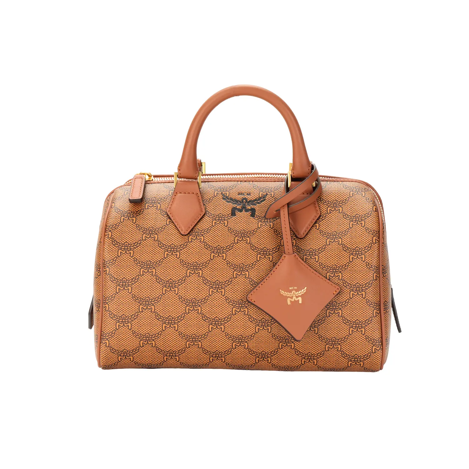 MCM Женская кожаная сумка бостон с покрытием из ткани
MCM Женская кожаная сумка бостон с покрытием из ткани