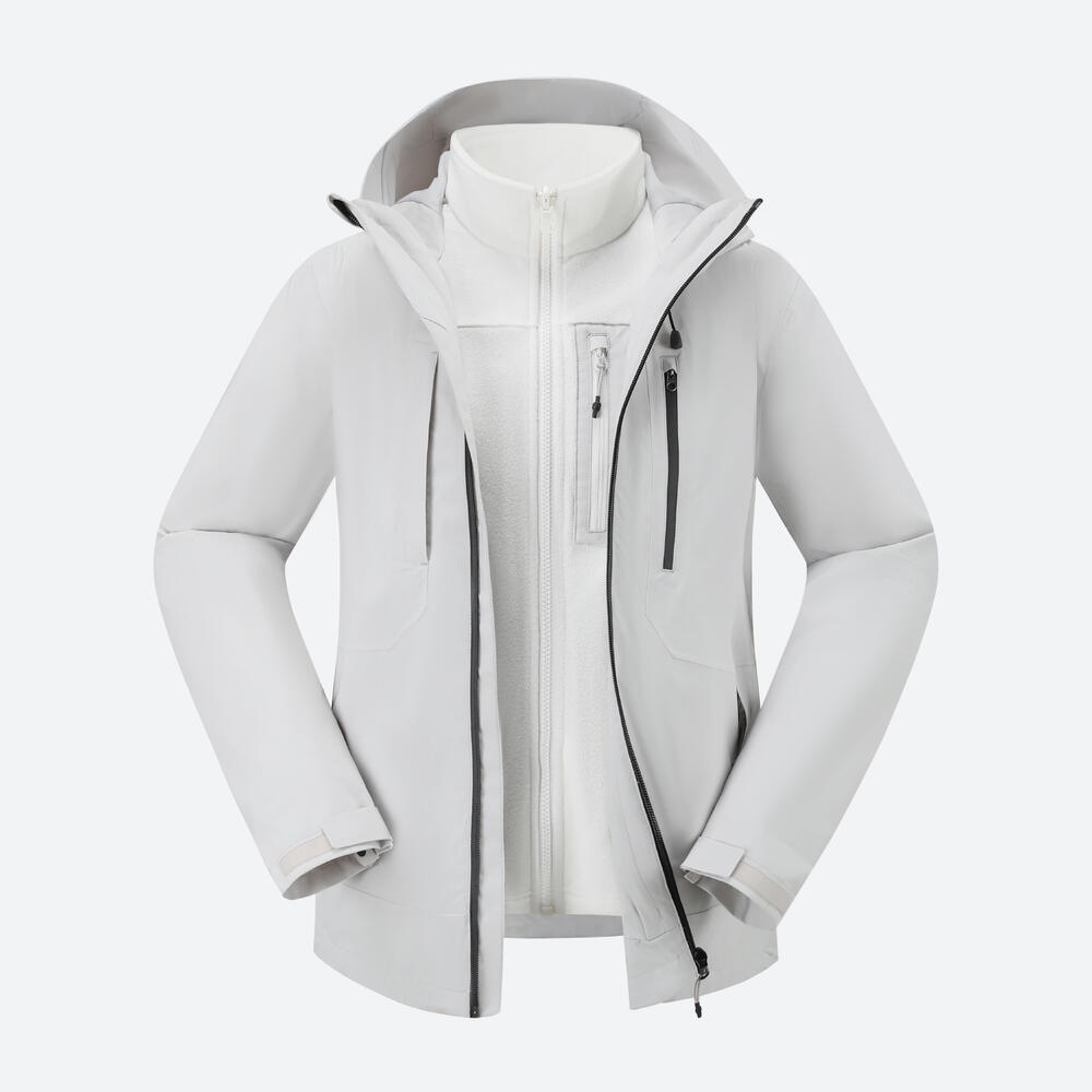 Женская трёхслойная утеплённая трекинговая куртка Quechua NH500 серая
Женская трёхслойная утеплённая трекинговая куртка Quechua NH500 серая