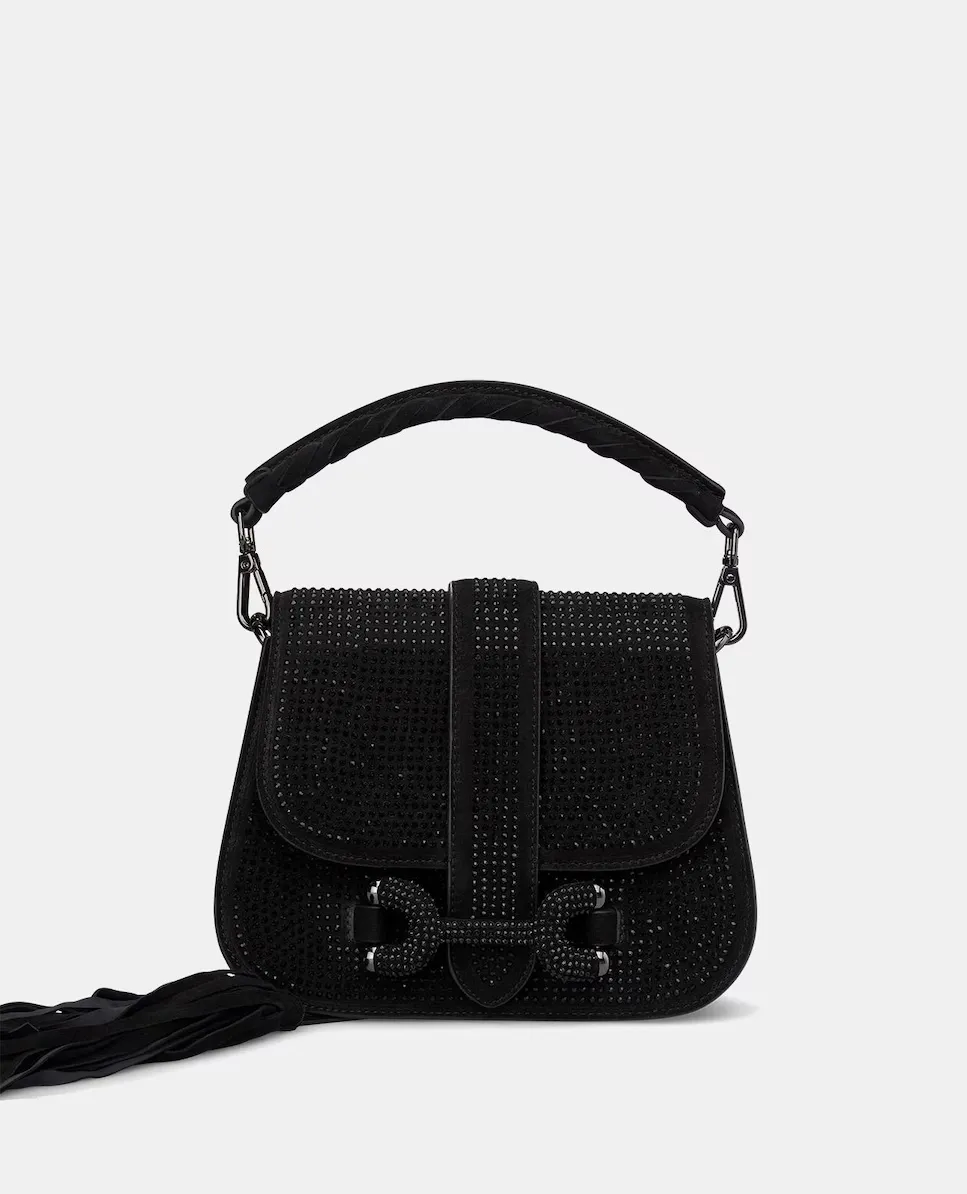 Женская кожаная сумка через плечо, покрытая стразами Alma en Pena, черный
Женская кожаная сумка через плечо, покрытая стразами Alma en Pena, черный