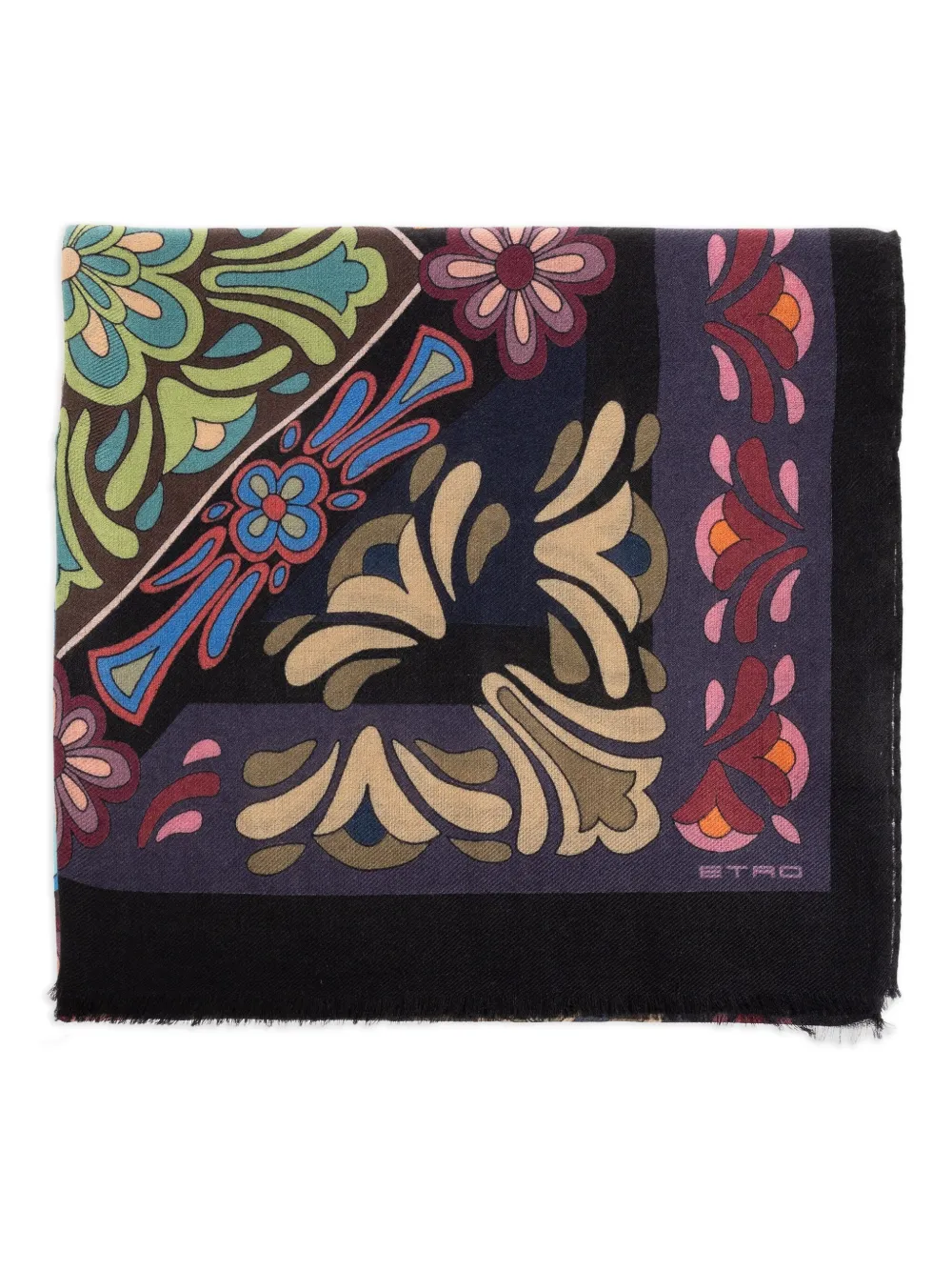 Шерстяной шарф с цветочным принтом ETRO, черный
Шерстяной шарф с цветочным принтом ETRO, черный