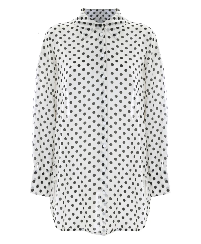 Рубашка кремового цвета в горошек Kocca, бежевый
Рубашка кремового цвета в горошек Kocca, бежевый