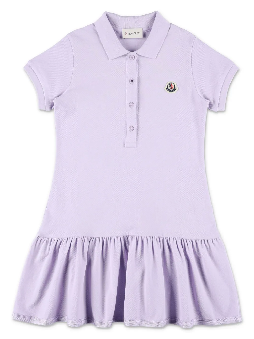 Платье с воротником поло и нашивкой-логотипом Moncler Enfant, фиолетовый
Платье с воротником поло и нашивкой-логотипом Moncler Enfant, фиолетовый