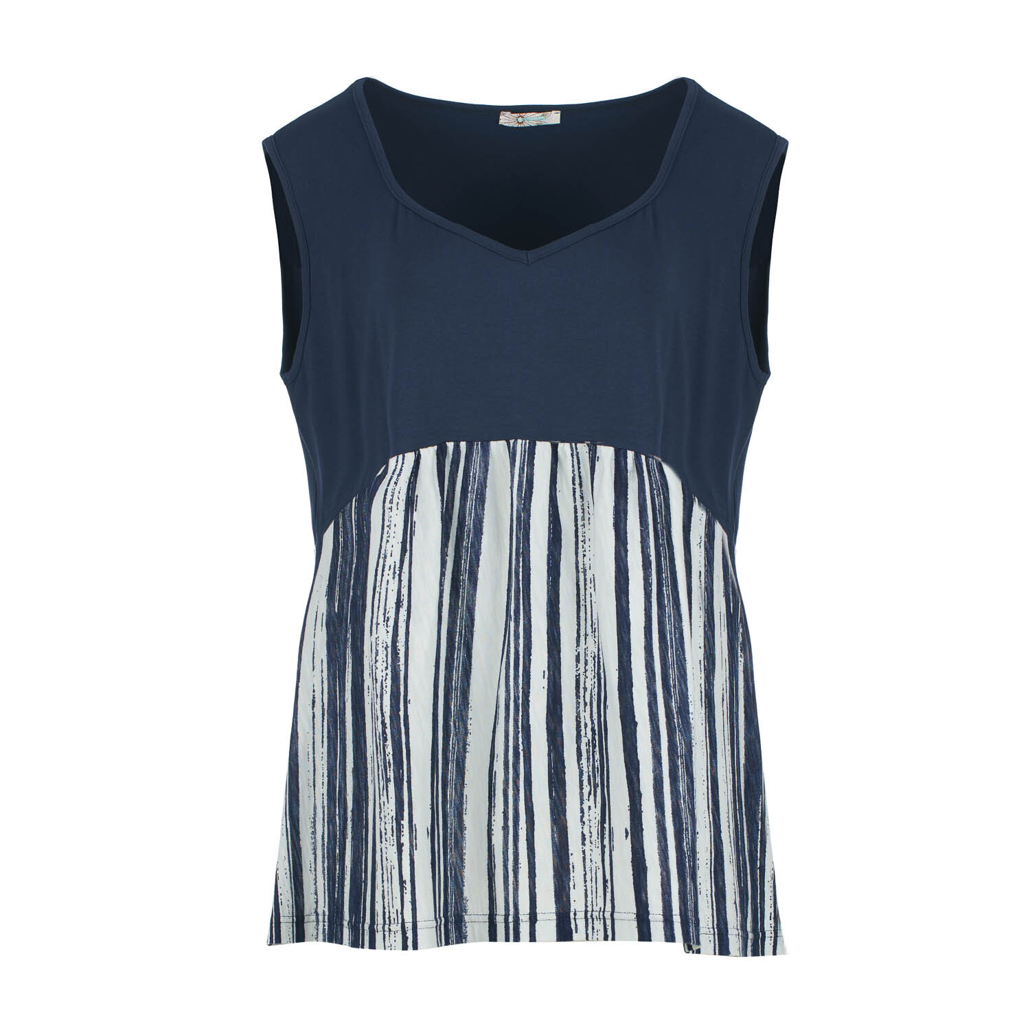 Майка больших размеров в океаническую полоску из смесовой вискозы Conquista, синий
Майка больших размеров в океаническую полоску из смесовой вискозы Conquista, синий