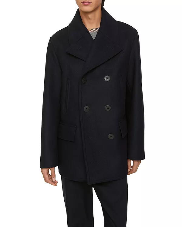 Шерстяное пальто-бушлат Burberry, синий
Шерстяное пальто-бушлат Burberry, синий