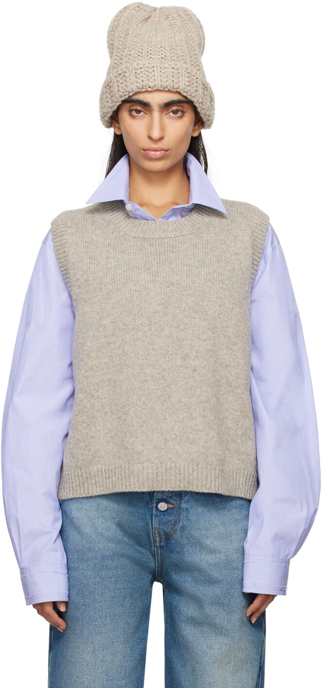 Бежевый топ из шерсти Hetland Maison Margiela
Бежевый топ из шерсти Hetland Maison Margiela