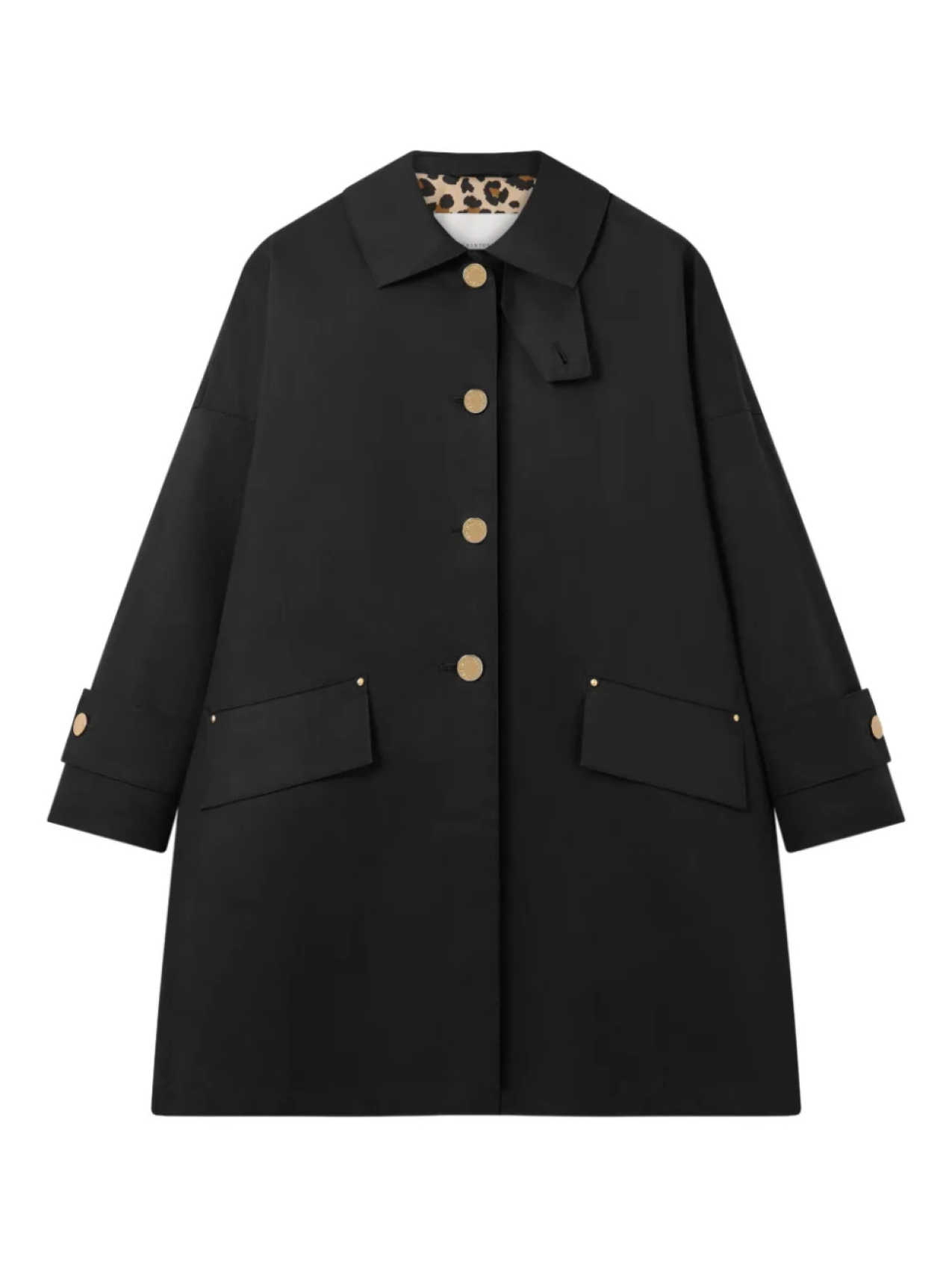 Пальто на пуговицах от Humbie Mackintosh, черный
Пальто на пуговицах от Humbie Mackintosh, черный