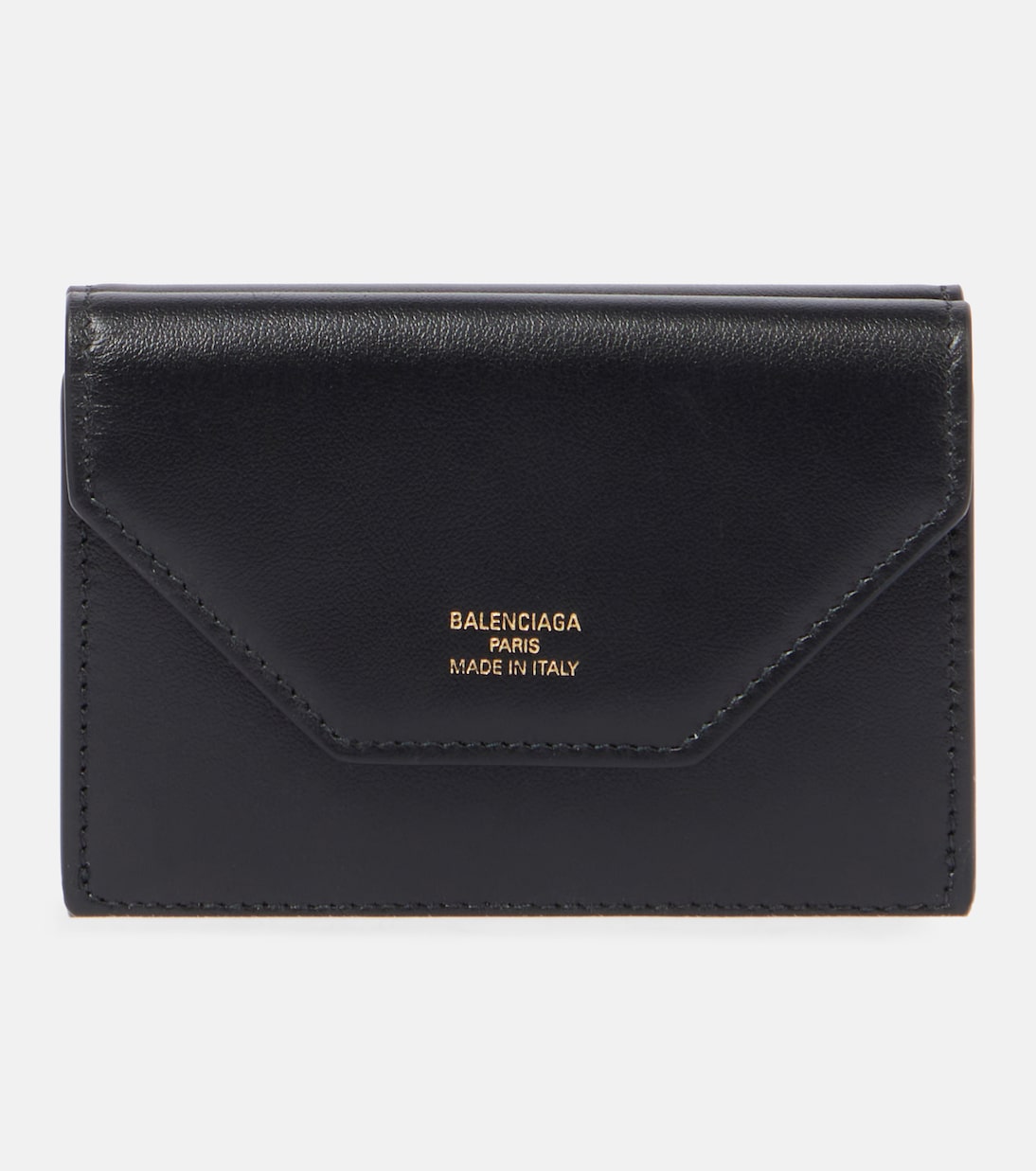 Миниатюрный кожаный кошелёк-конверт Balenciaga, Black/Dark Grey
Миниатюрный кожаный кошелёк-конверт Balenciaga, Black/Dark Grey