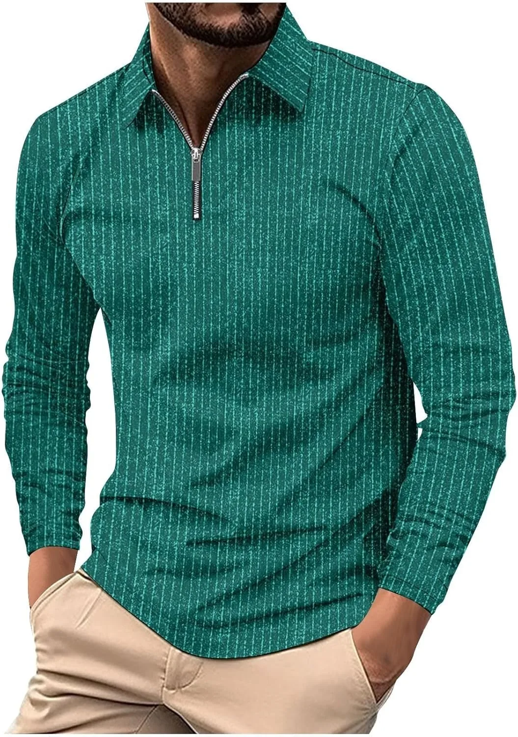 Мужская поло с длинным рукавом и молнией, Casual, Slim, с карманами FQZWONG
Мужская поло с длинным рукавом и молнией, Casual, Slim, с карманами FQZWONG