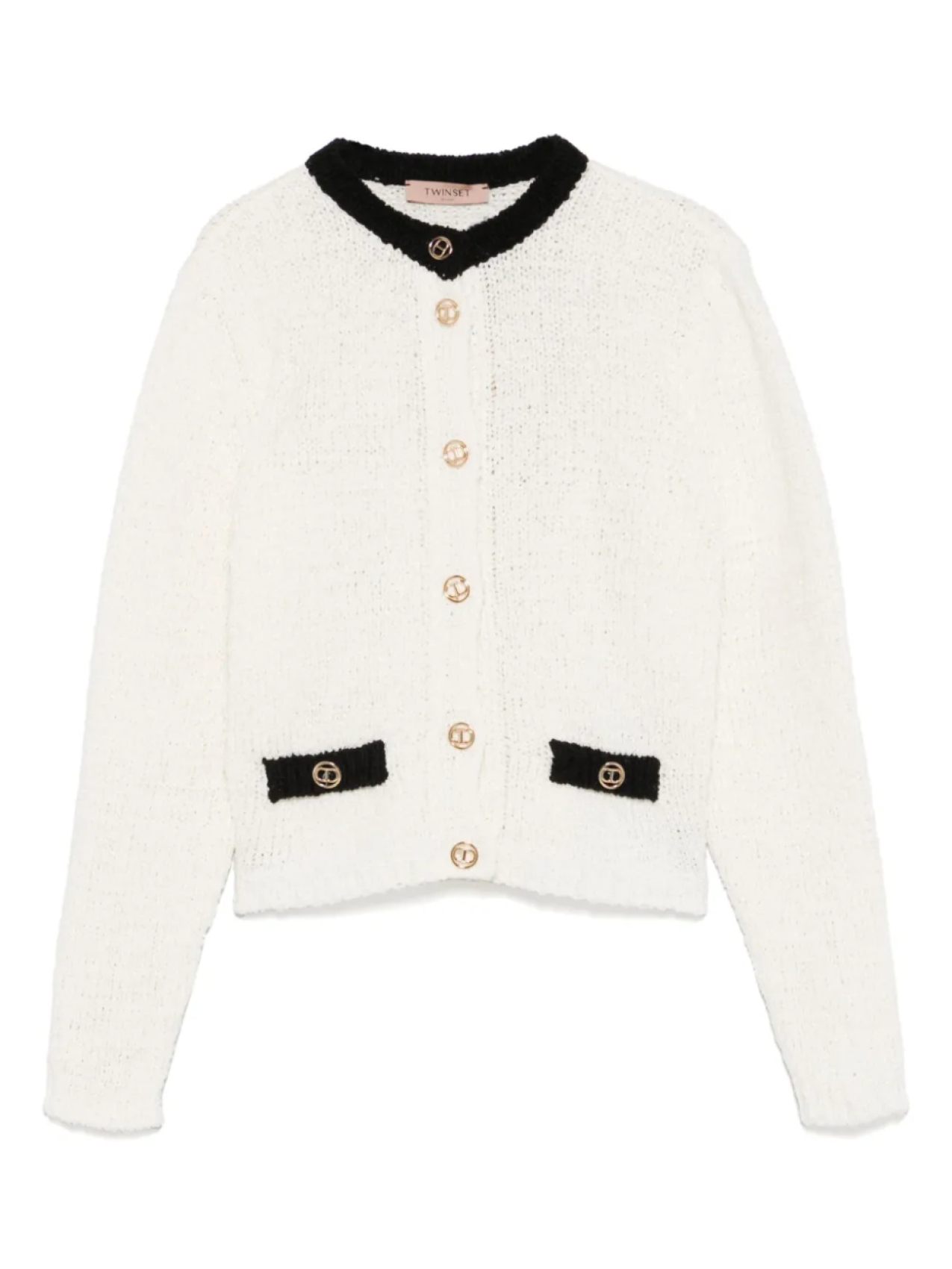 Кардиган с логотипом и пуговицами TWINSET, нейтральный
Кардиган с логотипом и пуговицами TWINSET, нейтральный