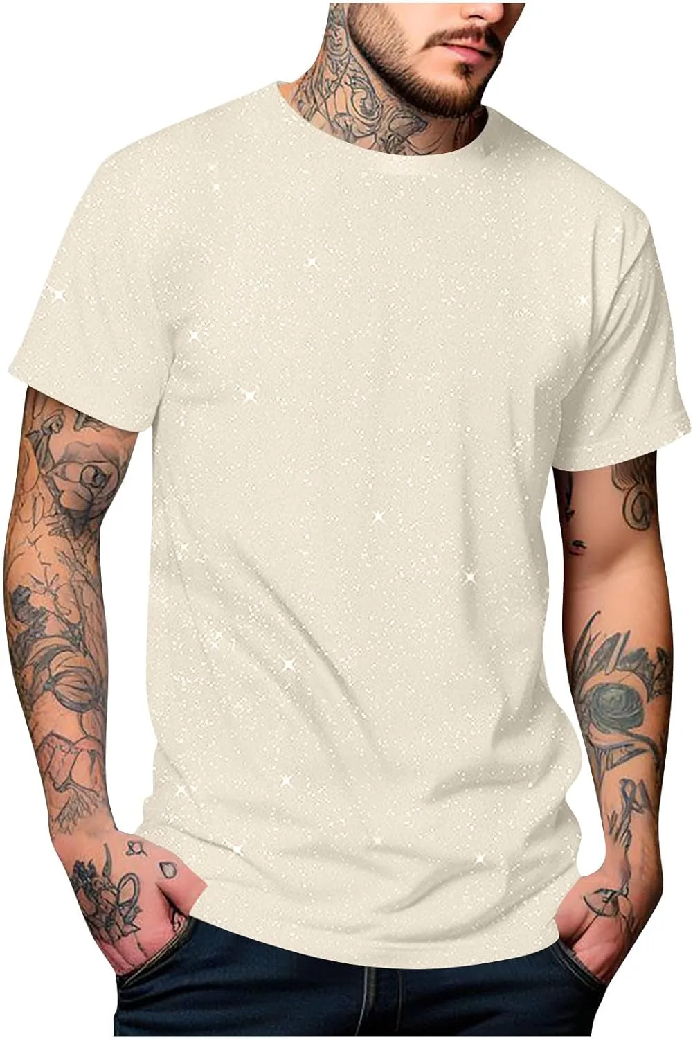 Мужская футболка с коротким рукавом Loose Fit Oversized Boat Neck Sequin Sparkle
Мужская футболка с коротким рукавом Loose Fit Oversized Boat Neck Sequin Sparkle