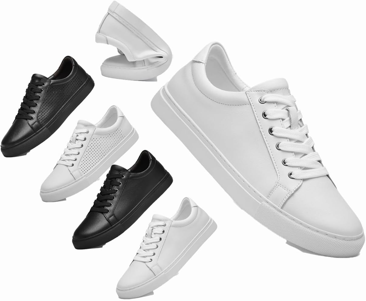 Мужские кроссовки - стильные кожаные туфли с скрытой стелькой, дышащие, легкие, противоскользящие для работы, прогулок и вождения Generic, белый
Мужские кроссовки - стильные кожаные туфли с скрытой стелькой, дышащие, легкие, противоскользящие для работы, прогулок и вождения Generic, белый