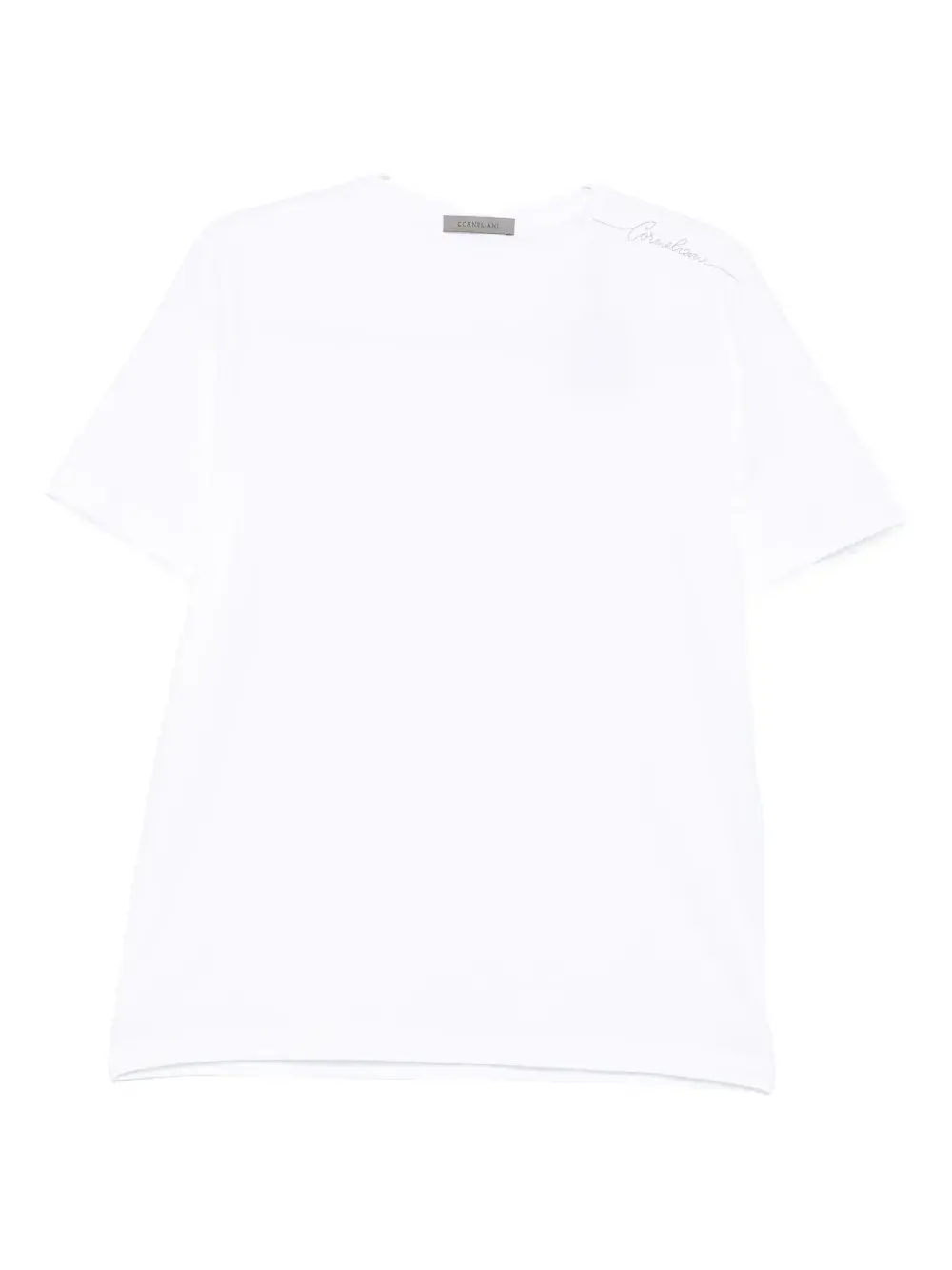 Футболка с короткими рукавами и вышитым логотипом Corneliani, белый
Футболка с короткими рукавами и вышитым логотипом Corneliani, белый