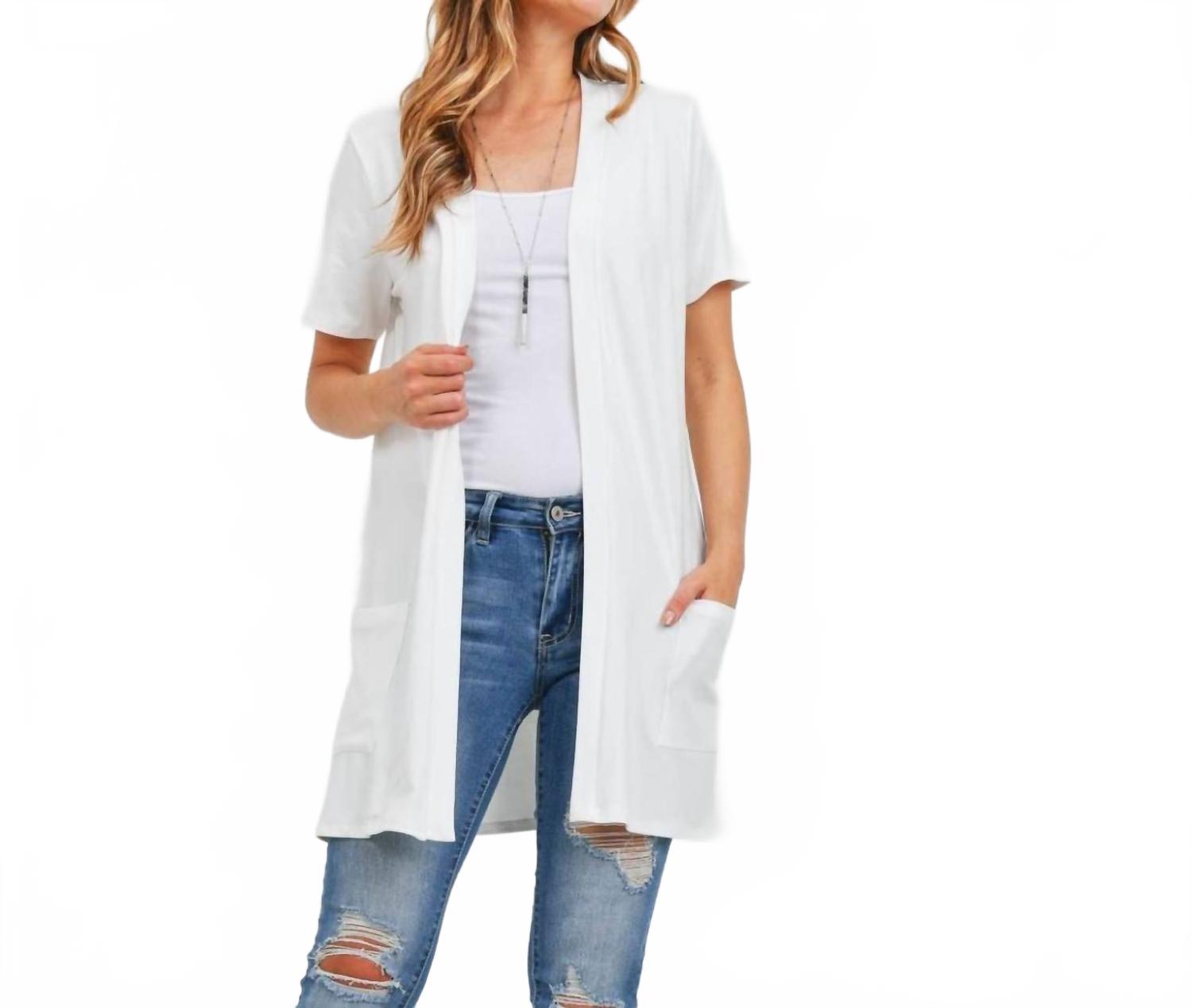 Кардиган с открытой передней частью в цвете айвори PERFECT PEACH, слоновая кость 
Кардиган с открытой передней частью в цвете айвори PERFECT PEACH, слоновая кость