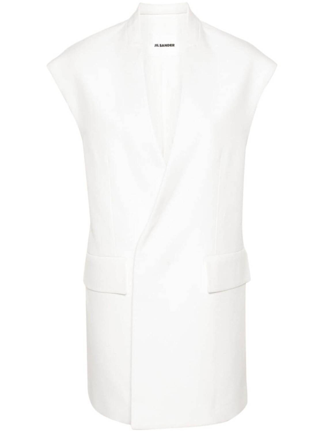 Жилет оверсайз с V-образным вырезом Jil Sander, бежевый
Жилет оверсайз с V-образным вырезом Jil Sander, бежевый