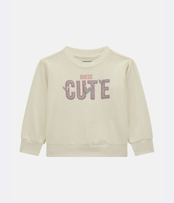 Толстовка детская Guess с блестящей надписью, бежевый
Толстовка детская Guess с блестящей надписью, бежевый