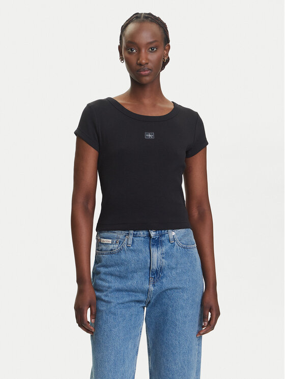 Облегающая футболка LV047C200G Calvin Klein Jeans, черный 
Облегающая футболка LV047C200G Calvin Klein Jeans, черный