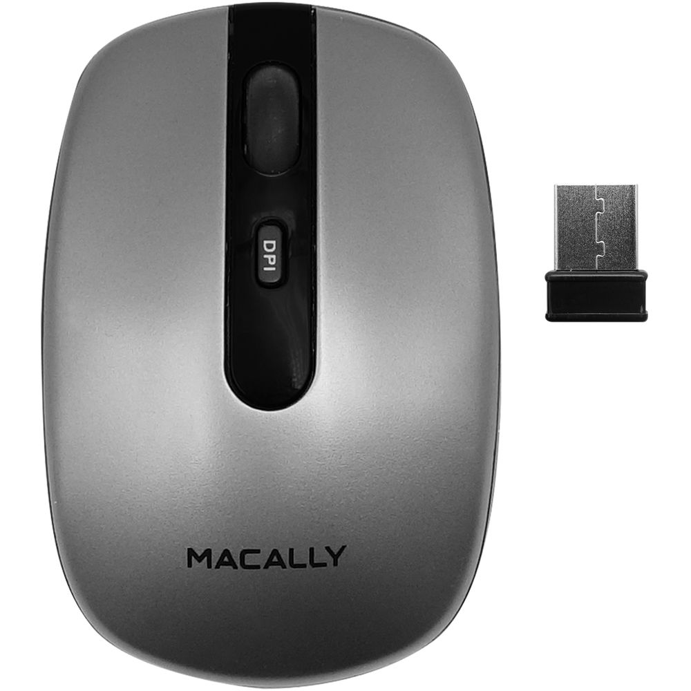 Беспроводная оптическая радиочастотная мышь Macally Rechargeable для Mac и Windows