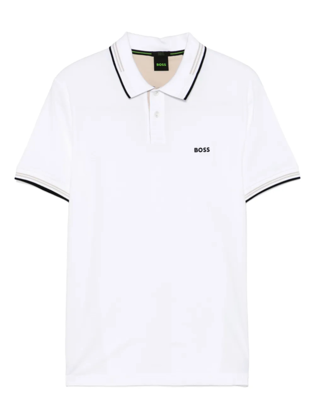 Рубашка поло с отделкой в полоску BOSS, белый
Рубашка поло с отделкой в полоску BOSS, белый