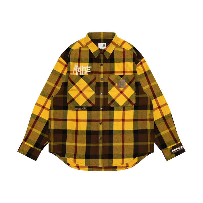 Рубашка в клетку от A Bathing APE Aape, оранжевый
Рубашка в клетку от A Bathing APE Aape, оранжевый