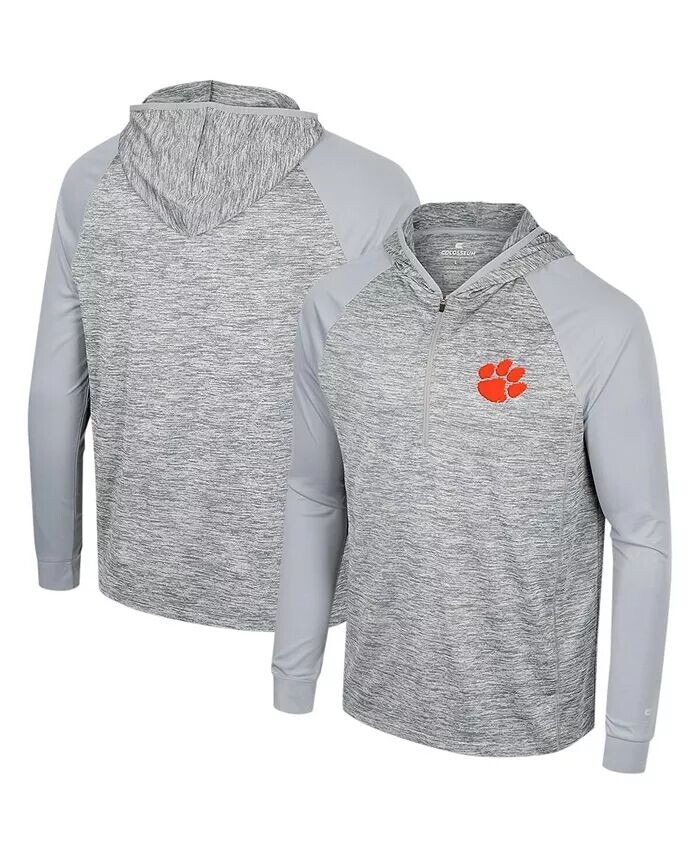 Мужская серая толстовка Cybernetic Raglan с капюшоном и застежкой-молнией на четверть длины Clemson Tigers Colosseum
Мужская серая толстовка Cybernetic Raglan с капюшоном и застежкой-молнией на четверть длины Clemson Tigers Colosseum
