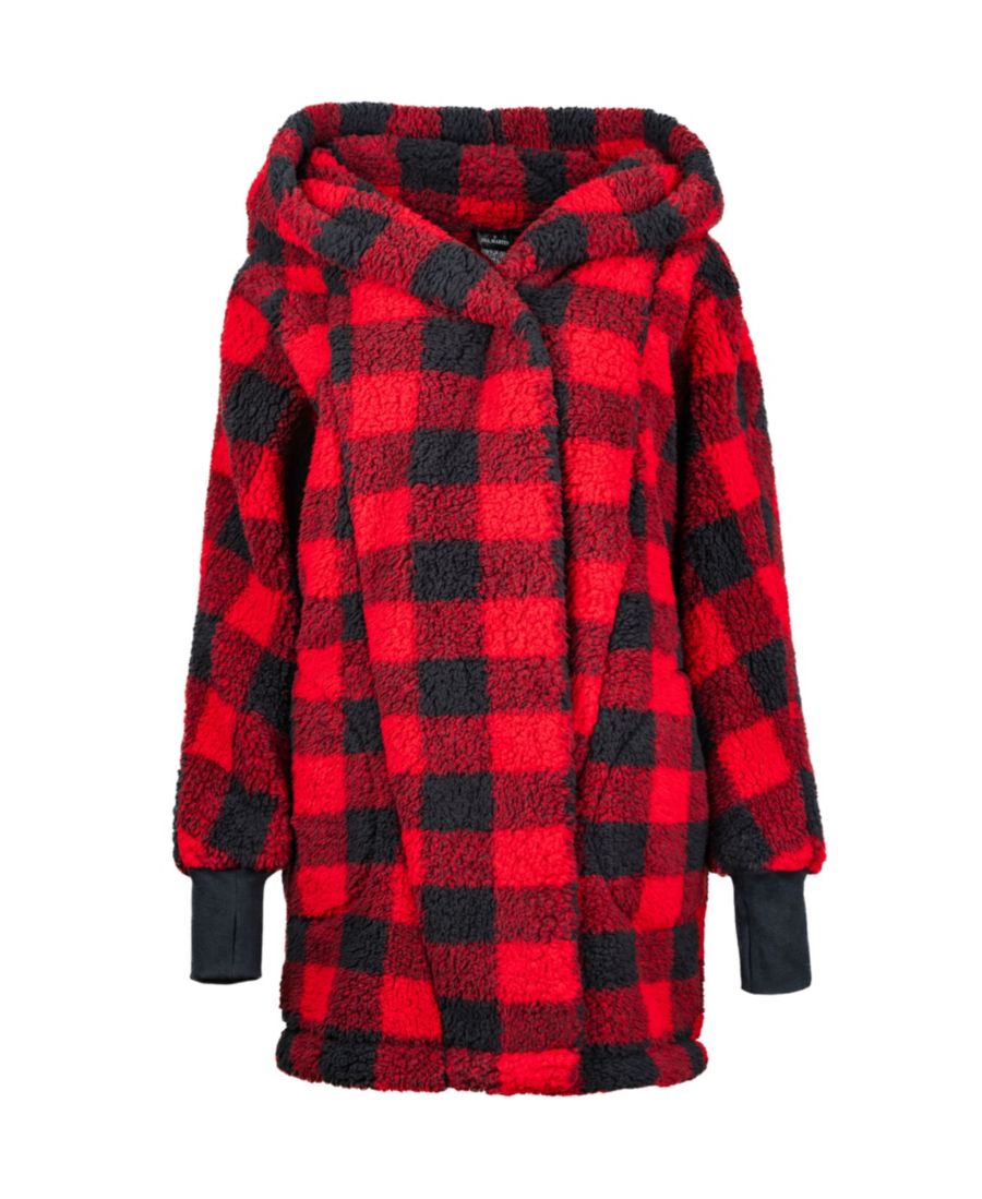 Домашняя куртка с капюшоном из искусственного меха с узором и застежкой на пуговицы By JILL MARTIN, Red Plaid
Домашняя куртка с капюшоном из искусственного меха с узором и застежкой на пуговицы By JILL MARTIN, Red Plaid