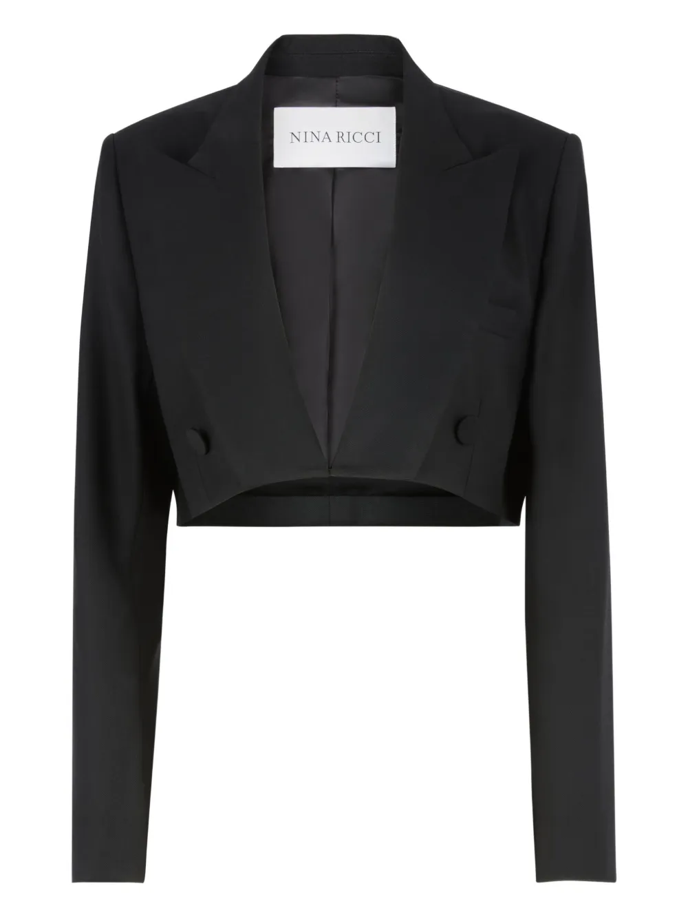 Укороченный шерстяной блейзер Nina Ricci, черный
Укороченный шерстяной блейзер Nina Ricci, черный