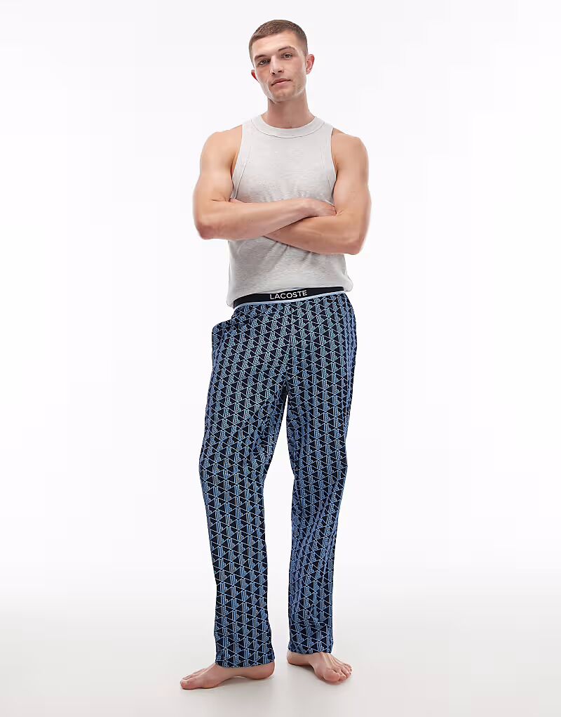 Пижамные брюки с монограммой темно-синего цвета Lacoste
Пижамные брюки с монограммой темно-синего цвета Lacoste