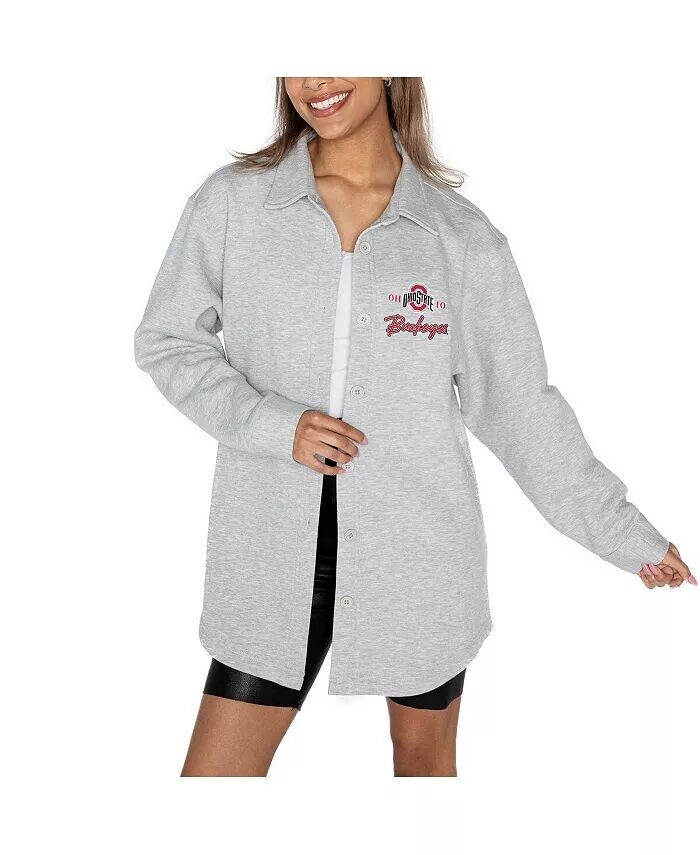 Женская рубашка Ash Ohio State Buckeyes Foundation с длинными рукавами и застежкой на пуговицы Gameday Couture
Женская рубашка Ash Ohio State Buckeyes Foundation с длинными рукавами и застежкой на пуговицы Gameday Couture