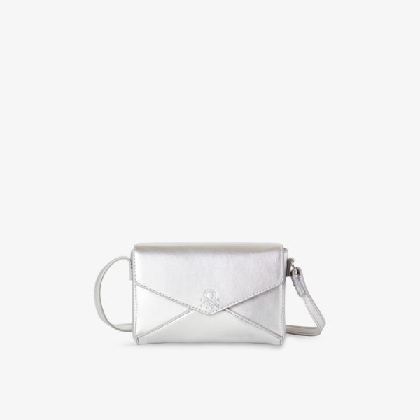 Сумка Benetton из искусственной кожи с металлическим эффектом и тисненым логотипом, серебряный
Сумка Benetton из искусственной кожи с металлическим эффектом и тисненым логотипом, серебряный