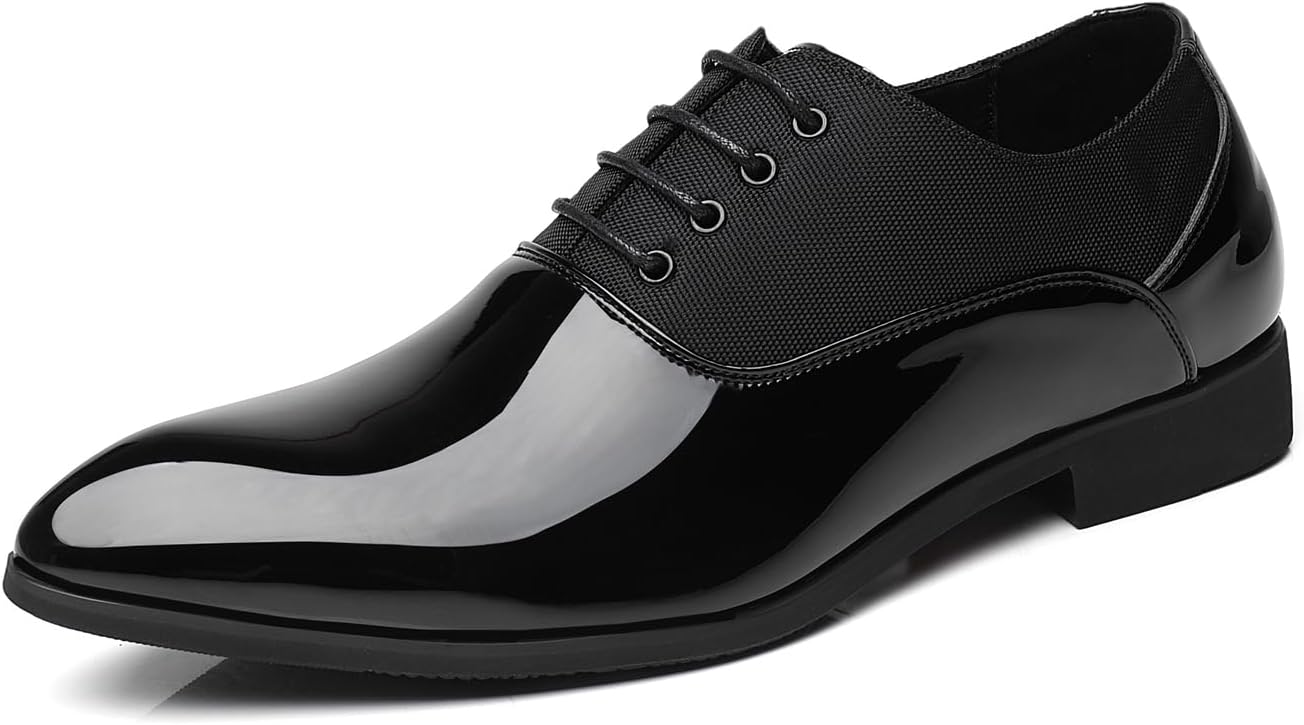 Мужские оксфорды из лакированной искусственной кожи PU, формальная деловая модель с заостренным носком, британский стиль, свадебные туфли Generic, черный
Мужские оксфорды из лакированной искусственной кожи PU, формальная деловая модель с заостренным носком, британский стиль, свадебные туфли Generic, черный
