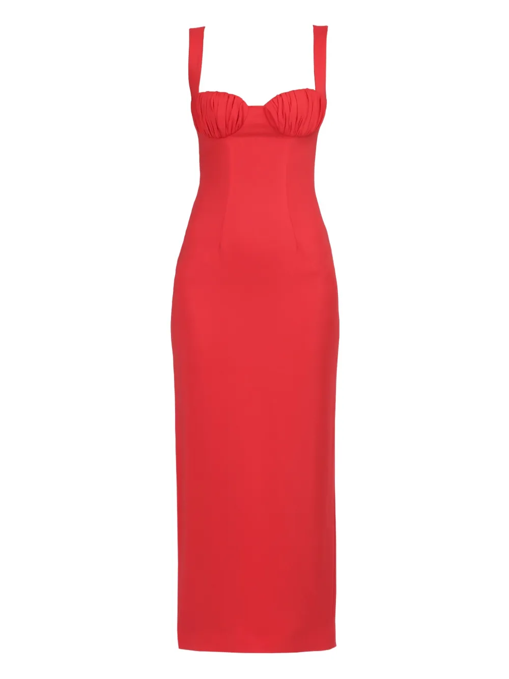 Платье миди со сборками Rowen Rose, красный 
Платье миди со сборками Rowen Rose, красный